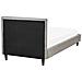 Letto Singolo Velluto Grigio Chiaro 90 X 200 Cm Fitou - Foto miniatura 2