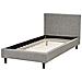 Letto Singolo Velluto Grigio Chiaro 90 X 200 Cm Fitou - Foto miniatura 5