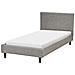 Letto Singolo Velluto Grigio Chiaro 90 X 200 Cm Fitou - Foto miniatura 6