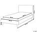 Letto Singolo Velluto Grigio Chiaro 90 X 200 Cm Fitou - Foto miniatura 7