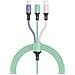 Cavo 3 In 1 Micro-usb /lightning /usb-c Verso Usb 6a 480mbps 1,2m, Multicolore - Foto miniatura 1