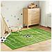 Tappeto Bambini Verde 160x230 Campo Calcio Lavabile Antiscivolo - Foto miniatura 1