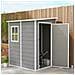 Casetta Da Giardino Con Finestra E Doppia Porta, In Alluminio E Pp, 122x149x192 Cm, Grigio - Foto miniatura 5