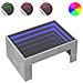 Tavolino Da Salotto Con Led Infinity Grigio Cemento 70x50x30 Cm - Foto miniatura 2