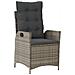Set Da Bistrò 3 Pz Con Cuscini Grigio In Polyrattan - Foto miniatura 3