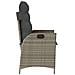 Set Da Bistrò 3 Pz Con Cuscini Grigio In Polyrattan - Foto miniatura 5