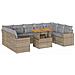 Set Divano Da Giardino 10 Pz Con Cuscini Beige In Polyrattan - Foto miniatura 1