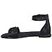 Black Leather Casual Open Sandals Sandali Pelle Scarpe Donna Nero Eu 36, 1-28128-20 003 - Foto miniatura 3