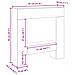 Cornice per Camino Rovere Nero 81x18x82 cm in Truciolato - Foto miniatura 2