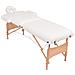 Lusso Casadino -  Set Lettino Massaggio Pieghevole 2 Zone 10 Cm E Sgabello Bianco - Foto miniatura 1