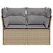 Divano Da Giardino Con Cuscini A 2 Posti Beige In Polyrattan - Foto miniatura 3