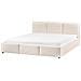 Letto Contenitore Bouclé Bousse 180 X 200 Cm Bianco Sporco - Foto miniatura 4