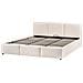 Letto Contenitore Bouclé Bousse 180 X 200 Cm Bianco Sporco - Foto miniatura 5