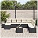 Set di Divani da Giardino con Cuscini Rattan Poliestere Marrone - Foto miniatura 3