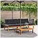 Set Divano Pallet Giardino 3pz con Cuscini Massello Acacia - Foto miniatura 2