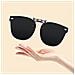 Occhiali Da Sole Clip-on Con Montatura Nera E Lenti Grigie Con Custodia - Foto miniatura 4