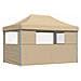 Tendone per Feste Pieghevole Pop-Up con 3 Pareti Beige - Foto miniatura 5