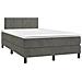 Letto a Molle con Materasso e LED Grigio Scuro 120x200 cm - Foto miniatura 4