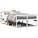 Letto Anziani con Testiera Bianco 150x200cm Legno Massello Pino - Foto miniatura 1