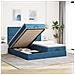 Struttura Letto Pouf con Materassi 180x200 cm Velluto - Foto miniatura 2