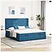 Struttura Letto Pouf con Materassi 180x200 cm Velluto - Foto miniatura 4
