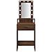 Tavolo da toeletta con luci LED Rovere marrone 50x41x140 cm - Foto miniatura 5
