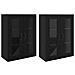 Armadi da Muro 2 pcs Rovere nero 69.5 x 34 x 90 cm - Foto miniatura 1