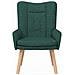 Sedia rilassante Verde scuro 63 x 67 x 94 cm Tessuto - Foto miniatura 4