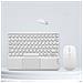 Tastiera Bluetooth Con Tasti Rotondi E Touchpad + Combo Mouse Bluetooth, Compatibile Con Ipad, Android E Altro White - Foto miniatura 1