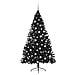 Albero di Natale artificiale con luci integrate Nero 180 cm PVC - Foto miniatura 3