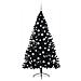 Albero di Natale artificiale con luci integrate Nero 180 cm PVC - Foto miniatura 4