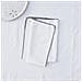 Set Di 12 Tovaglioli In Cotone Con Bordo Orlato - Decorazione Tavola Tinta Unita White - Foto miniatura 1