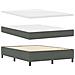 Letto a molle con materasso Grigio scuro 140 x 200 cm Tessuto - Foto miniatura 5