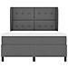 Letto a molle con materasso Grigio scuro 140 x 200 cm Tessuto - Foto miniatura 6