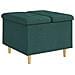 Pouf contenitore Verde Scuro 60 x 60 x 45 cm Tessuto - Foto miniatura 1