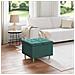 Pouf contenitore Verde Scuro 60 x 60 x 45 cm Tessuto - Foto miniatura 2