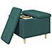Pouf contenitore Verde Scuro 60 x 60 x 45 cm Tessuto - Foto miniatura 3
