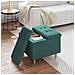 Pouf contenitore Verde Scuro 60 x 60 x 45 cm Tessuto - Foto miniatura 4