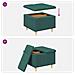 Pouf contenitore Verde Scuro 60 x 60 x 45 cm Tessuto - Foto miniatura 9