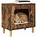 Casa per Gatti Rovere fumé 51 x 30 x 52 cm Legno multistrato - Foto miniatura 3
