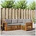 Set divani con cuscino 4 pcs Grigio Naturale e Chiaro - Foto miniatura 2