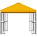 Gazebo 3 x 3 m Giallo Poliestere e Acciaio 190 gsm - Foto miniatura 4