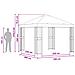 Gazebo 3 x 3 m Giallo Poliestere e Acciaio 190 gsm - Foto miniatura 7