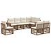 Set Divano da Giardino 8 pcs Beige e Bianco Crema polyrattan - Foto miniatura 1