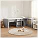 Letto alto per bambini con scrivania 2 pz Sonoma grigio - Foto miniatura 2