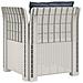 Poltrona a 1 Posto con Cuscini Aspetto Rattan PP Bianco - Foto miniatura 4