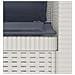 Poltrona a 1 Posto con Cuscini Aspetto Rattan PP Bianco - Foto miniatura 6