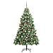 Albero di Natale artificiale 300 LED Bianco caldo PVC e Metallo - Foto miniatura 3
