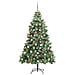 Albero di Natale artificiale 300 LED Bianco caldo PVC e Metallo - Foto miniatura 4