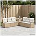 Set di divani 7 pz Beige e Bianco Crema - Foto miniatura 6